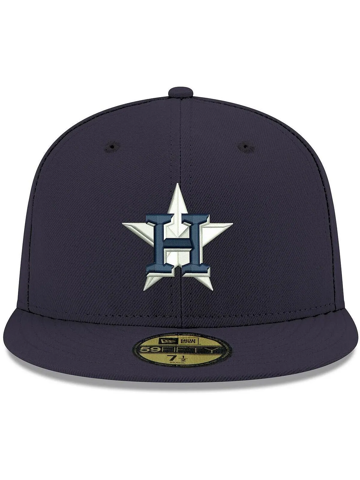 Мужская темно-синяя приталенная шляпа Houston Astros Logo White 59FIFTY New Era — изображение 2 из 2, темно-синий