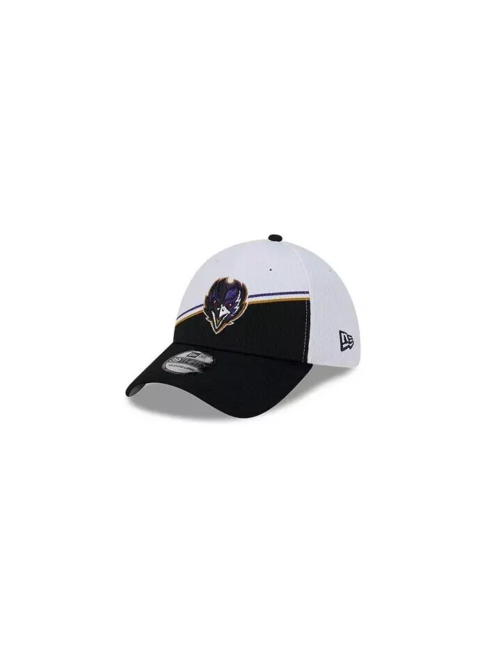 Мужская бело-черная кепка Baltimore Ravens 2023 Sideline 39THIRTY Flex New Era — изображение 3 из 8