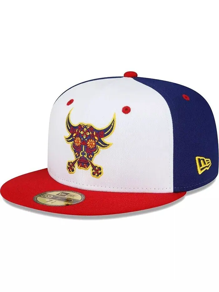 Мужская белая приталенная кепка Durham Bulls Copa De La Diversion 59FIFTY New Era — изображение 1 из 4
