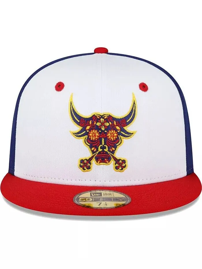 Мужская белая приталенная кепка Durham Bulls Copa De La Diversion 59FIFTY New Era — изображение 2 из 4