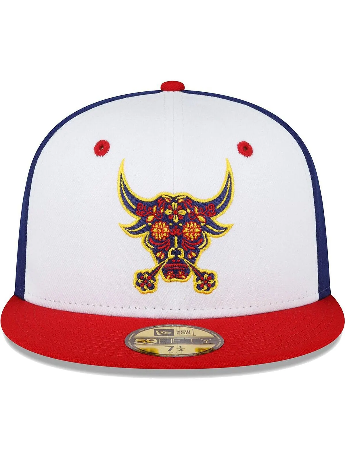 Мужская белая приталенная кепка Durham Bulls Copa De La Diversion 59FIFTY New Era — изображение 2 из 4, белый