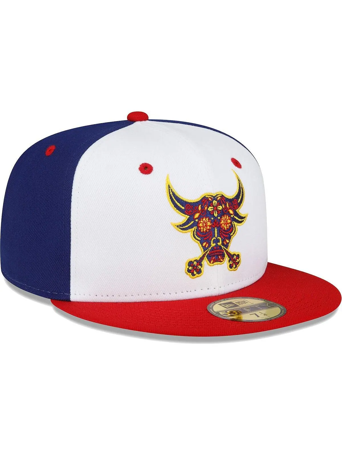 Мужская белая приталенная кепка Durham Bulls Copa De La Diversion 59FIFTY New Era — изображение 3 из 4, белый