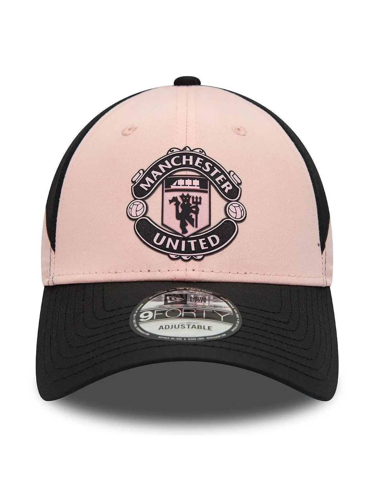 Мужская розово-черная регулируемая кепка Manchester United 9FORTY New Era — изображение 2 из 4, розовый черный