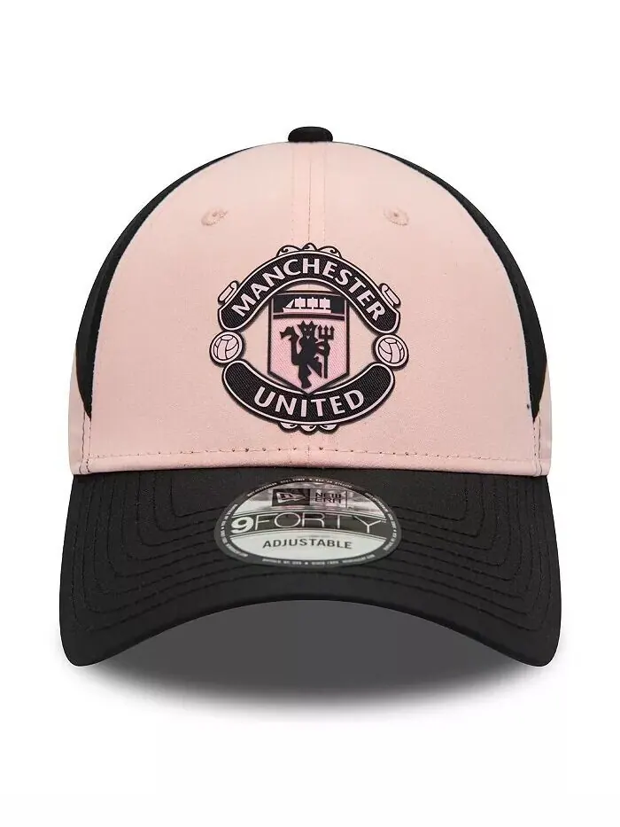 Мужская розово-черная регулируемая кепка Manchester United 9FORTY New Era — изображение 2 из 4