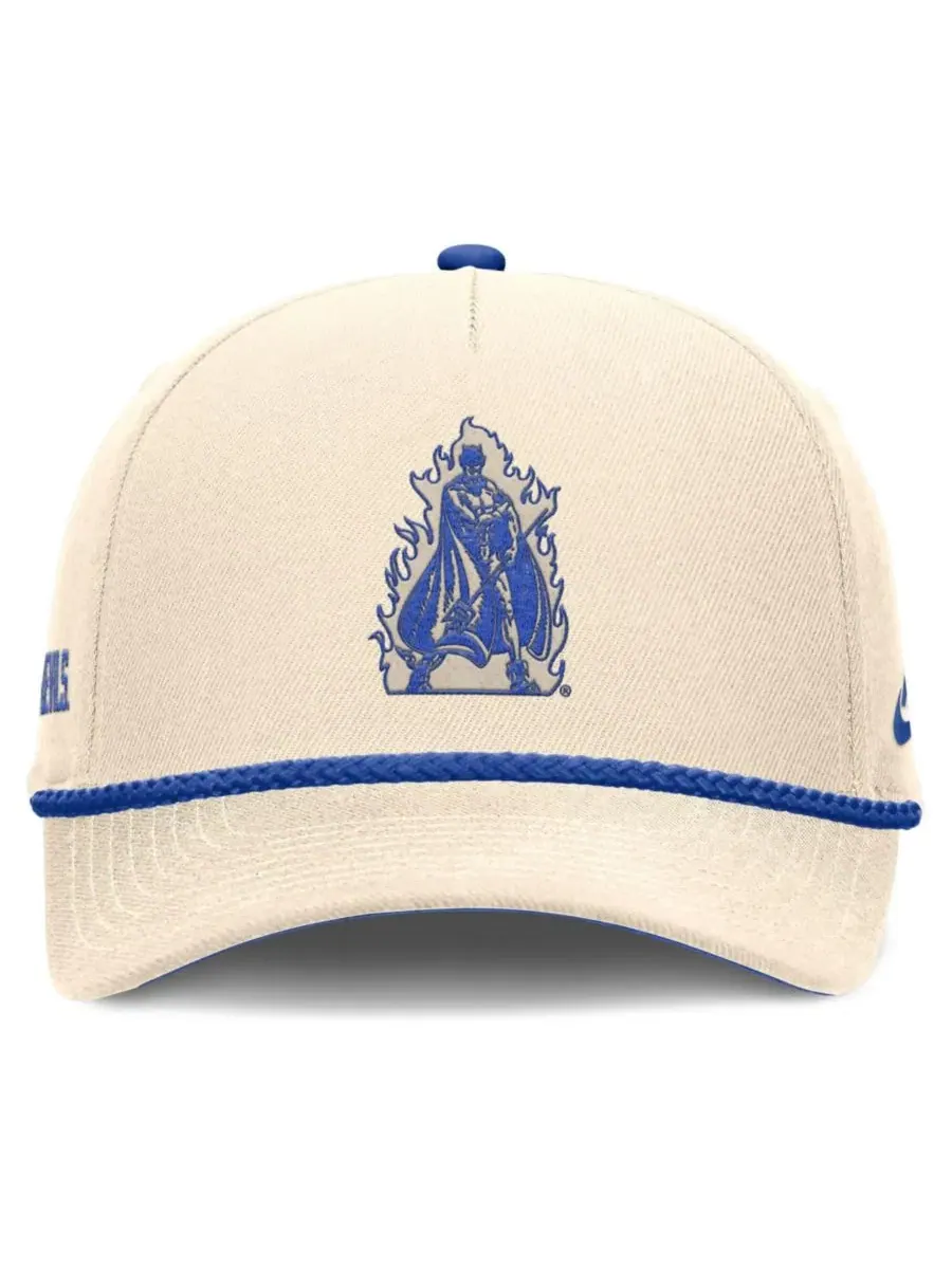 Бейсболка Nike Legacy Vintage Rope Rise Adjustable Hat, Natural Royal — изображение 2 из 5