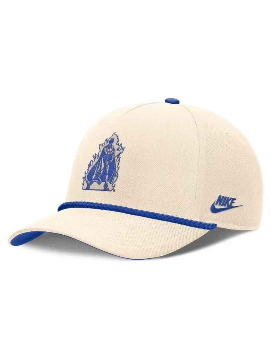 Бейсболка Nike Legacy Vintage Rope Rise Adjustable Hat, Natural Royal — изображение 3 из 5