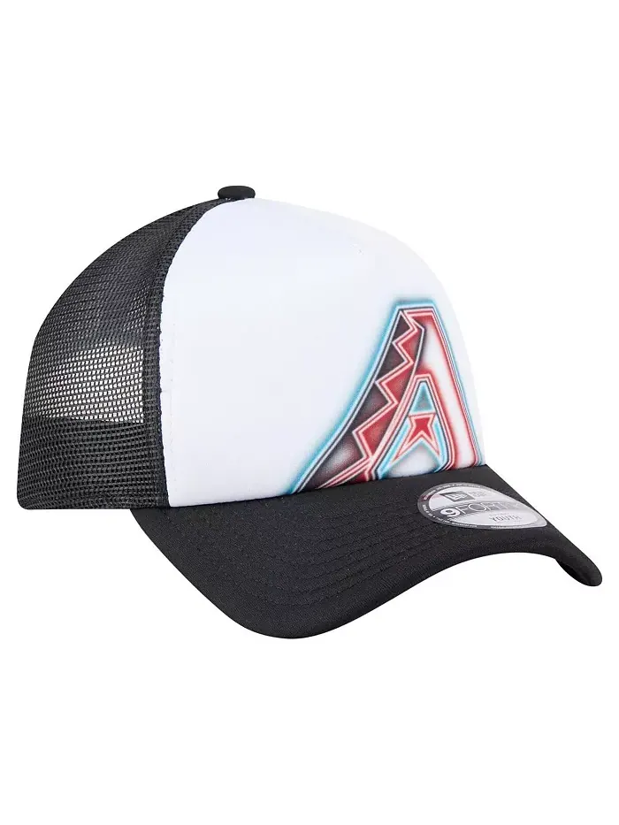 Детская белая/черная кепка дальнобойщика Arizona Diamondbacks с А-образной рамкой 9FORTY New Era — изображение 3 из 5