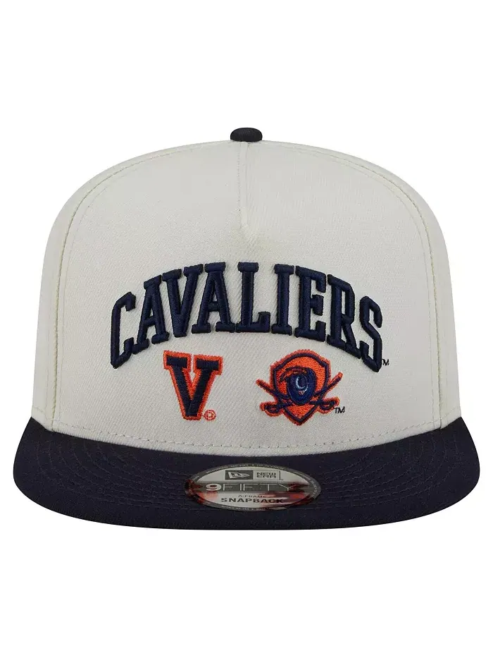 Мужская белая бейсболка Virginia Cavaliers Collegiate 9FIFTY A-Frame Snapback New Era — изображение 2 из 4
