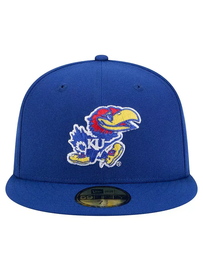Мужская бейсболка Royal Kansas Jayhawks Vault 59FIFTY New Era — изображение 2 из 4