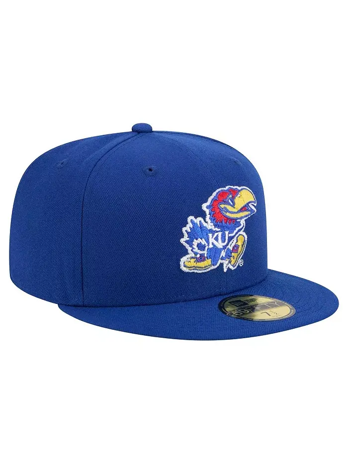 Мужская бейсболка Royal Kansas Jayhawks Vault 59FIFTY New Era — изображение 4 из 4