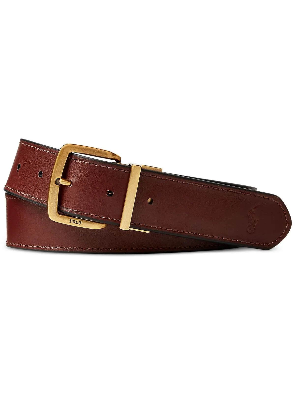 Мужской двусторонний кожаный ремень Polo Ralph Lauren