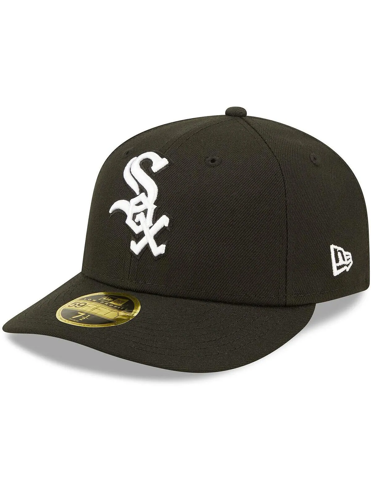 Мужская приталенная шляпа Chicago White Sox черно-белая с низким профилем 59FIFTY New Era — изображение 1 из 4, черный