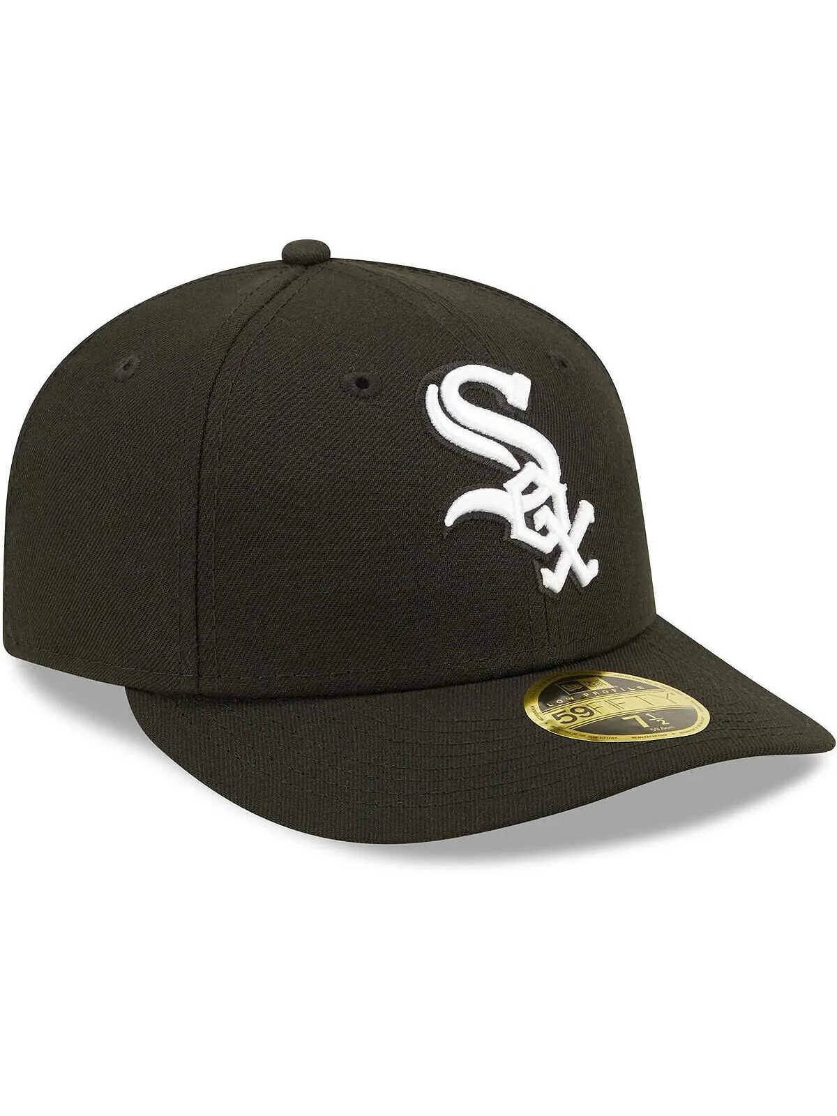 Мужская приталенная шляпа Chicago White Sox черно-белая с низким профилем 59FIFTY New Era — изображение 3 из 4, черный