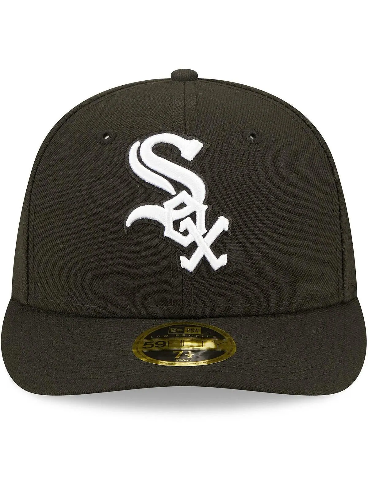 Мужская приталенная шляпа Chicago White Sox черно-белая с низким профилем 59FIFTY New Era — изображение 4 из 4, черный
