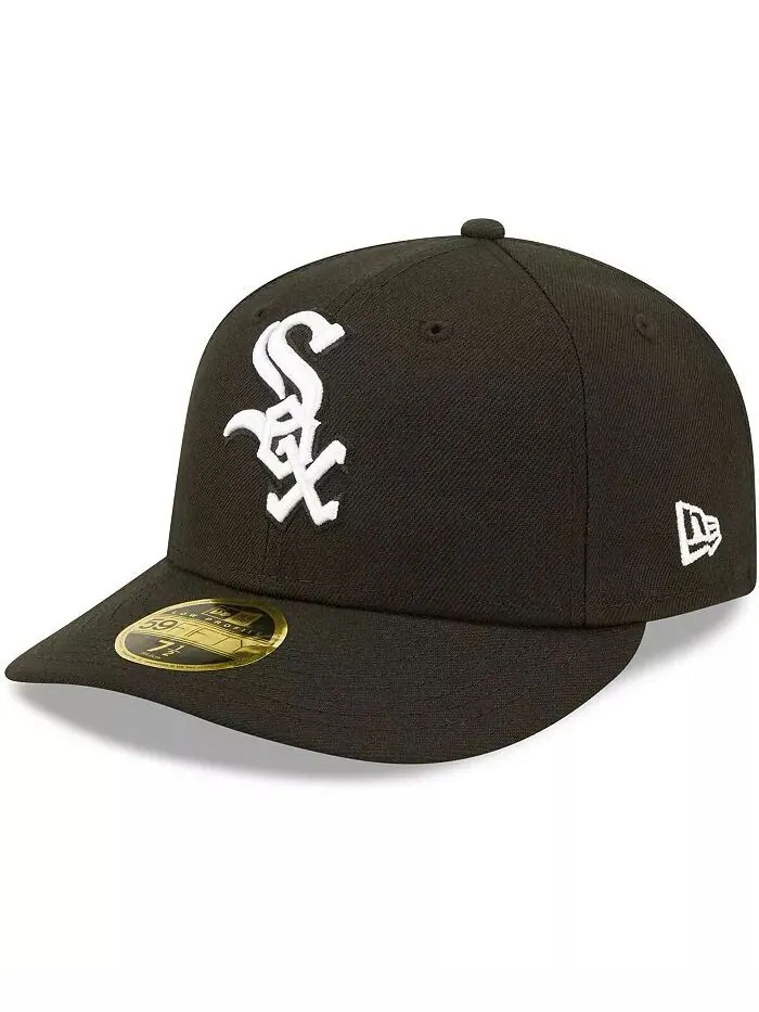 Мужская кепка Chicago White Sox черно-белая с низким профилем 59FIFTY New Era
