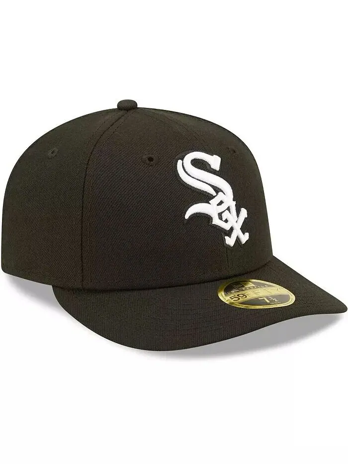 Мужская кепка Chicago White Sox черно-белая с низким профилем 59FIFTY New Era — изображение 3 из 5