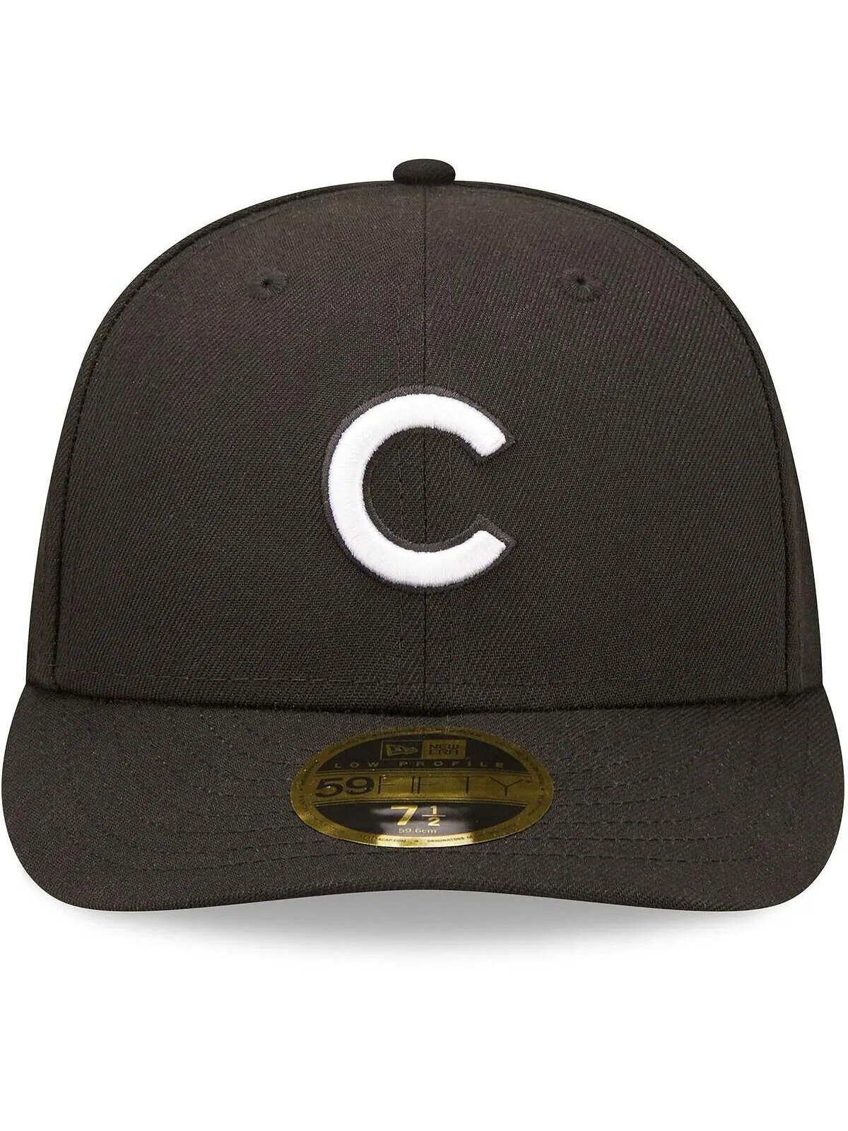 Мужская приталенная шляпа Chicago Cubs черно-белая с низким профилем 59FIFTY New Era — изображение 2 из 2, черный белый