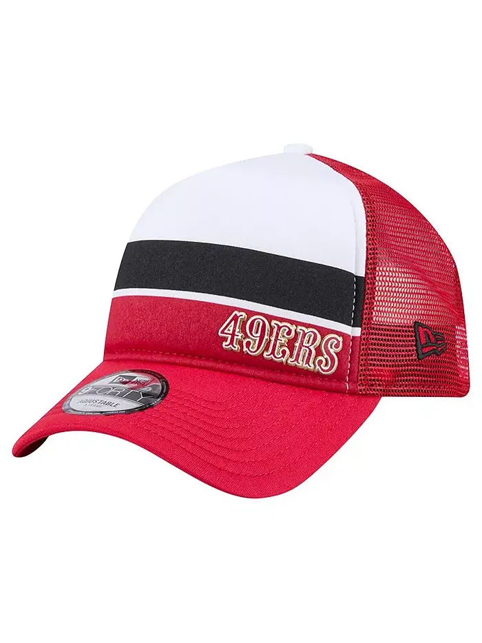 Детская бейсболка San Francisco 49ers Sport Night Color Block 9FORTY A-Frame Trucker с регулируемой