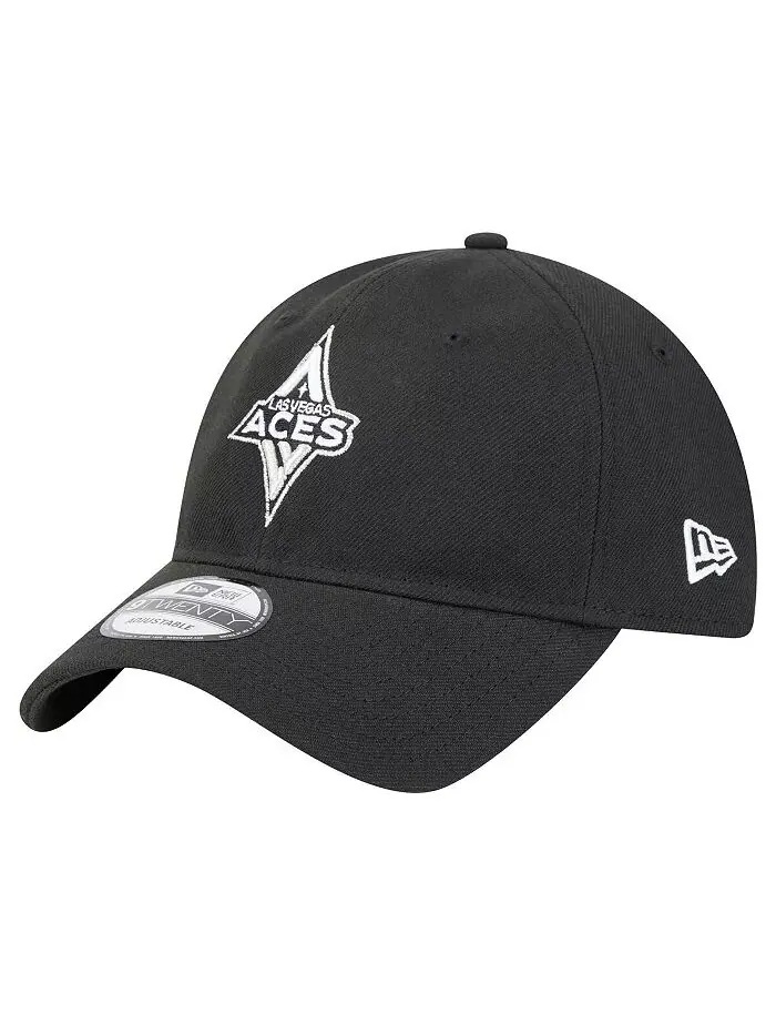 Мужская и женская черная кепка Las Vegas Aces Core Logo 9TWENTY Adjustable New Era