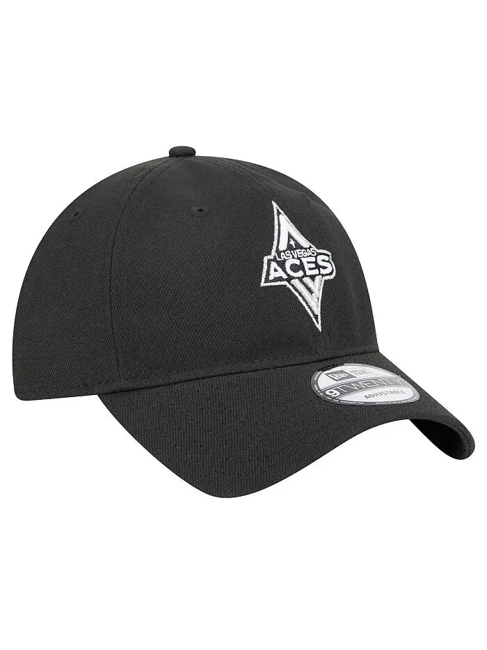 Мужская и женская черная кепка Las Vegas Aces Core Logo 9TWENTY Adjustable New Era — изображение 3 из 5