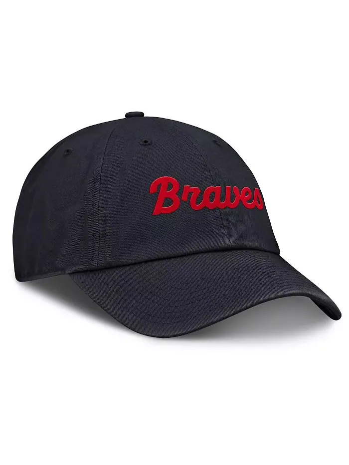 Женская регулируемая кепка Atlanta Braves Club в синем цвете Nike — изображение 3 из 4