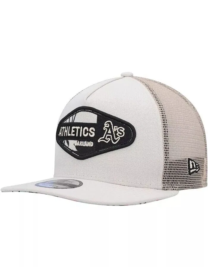 Мужская кепка Snapback в стиле ретро Oakland Athletics в стиле ретро с А-образной рамкой Trucker — изображение 2 из 3