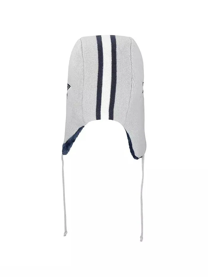 Мужская серая вязаная шапка Dallas Cowboys Helmet Head Trapper New Era — изображение 2 из 2