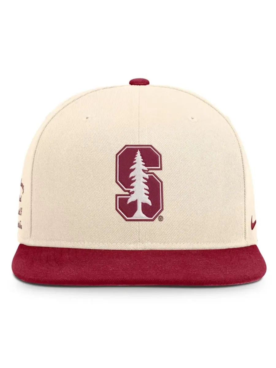 Кепка с высокой тульей и плоским козырьком, с вышивкой, Stanford Cardinal Nike, Natural Cardinal — изображение 2 из 4