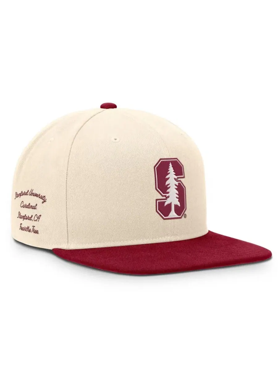 Кепка с высокой тульей и плоским козырьком, с вышивкой, Stanford Cardinal Nike, Natural Cardinal — изображение 3 из 4