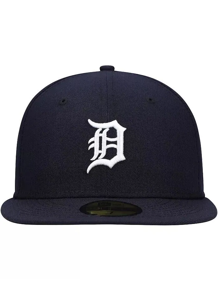 Мужская темно-синяя бейсболка Detroit Tigers Authentic Collection On-Field Home 59FIFTY с — изображение 3 из 5