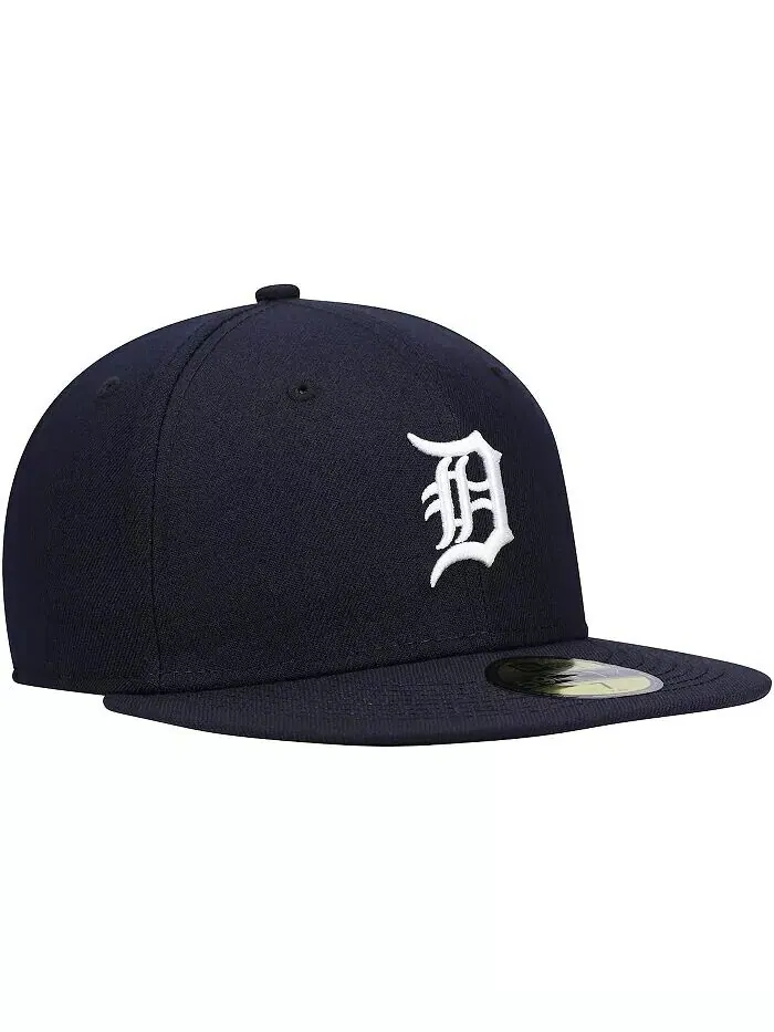 Мужская темно-синяя бейсболка Detroit Tigers Authentic Collection On-Field Home 59FIFTY с — изображение 4 из 5