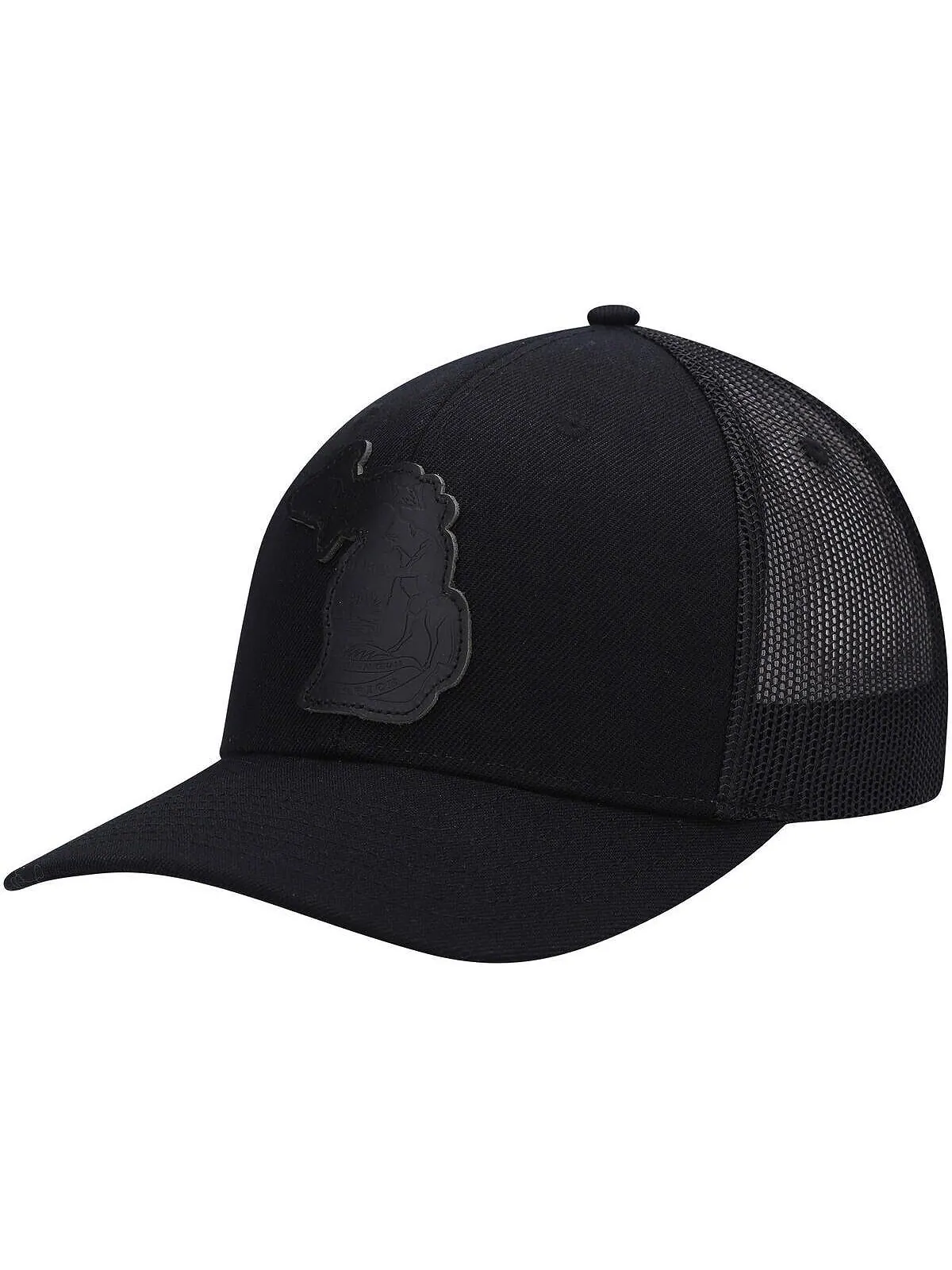 Мужская кепка Trucker Snapback с нашивкой Michigan Blackout State Local Crowns — изображение 2 из 5, черный