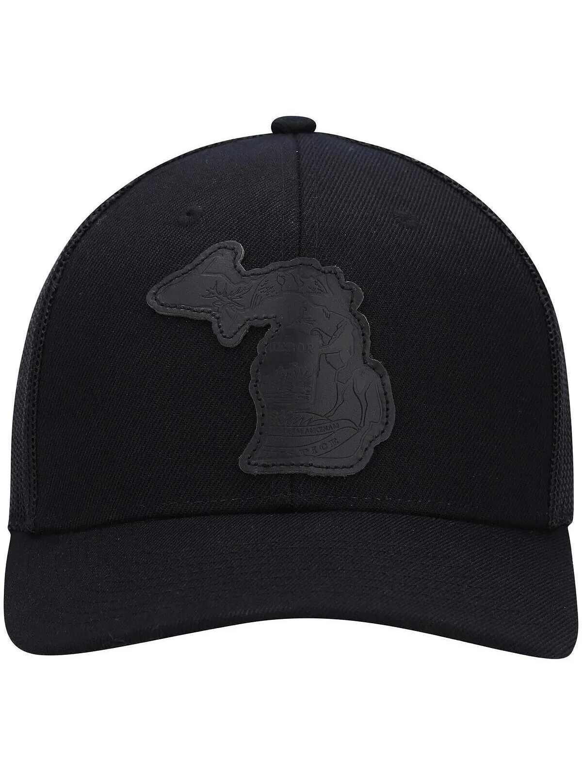 Мужская кепка Trucker Snapback с нашивкой Michigan Blackout State Local Crowns — изображение 3 из 5, черный