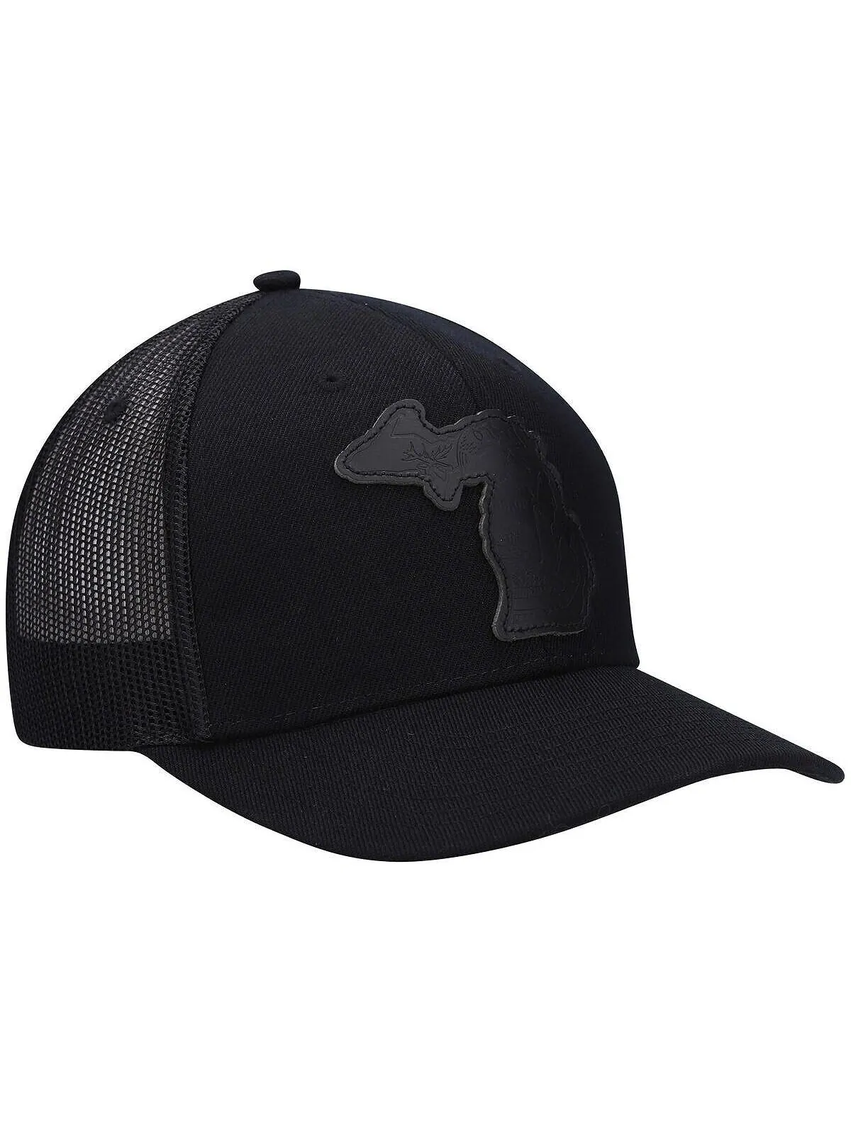 Мужская кепка Trucker Snapback с нашивкой Michigan Blackout State Local Crowns — изображение 4 из 5, черный