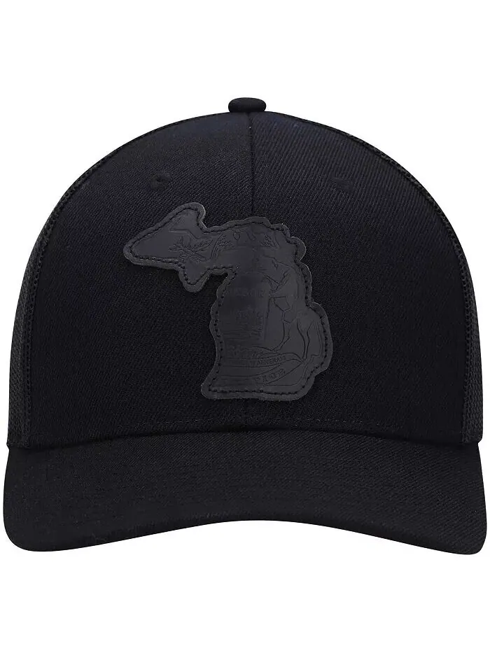 Мужская кепка Trucker Snapback с нашивкой Michigan Blackout State Local Crowns — изображение 3 из 5