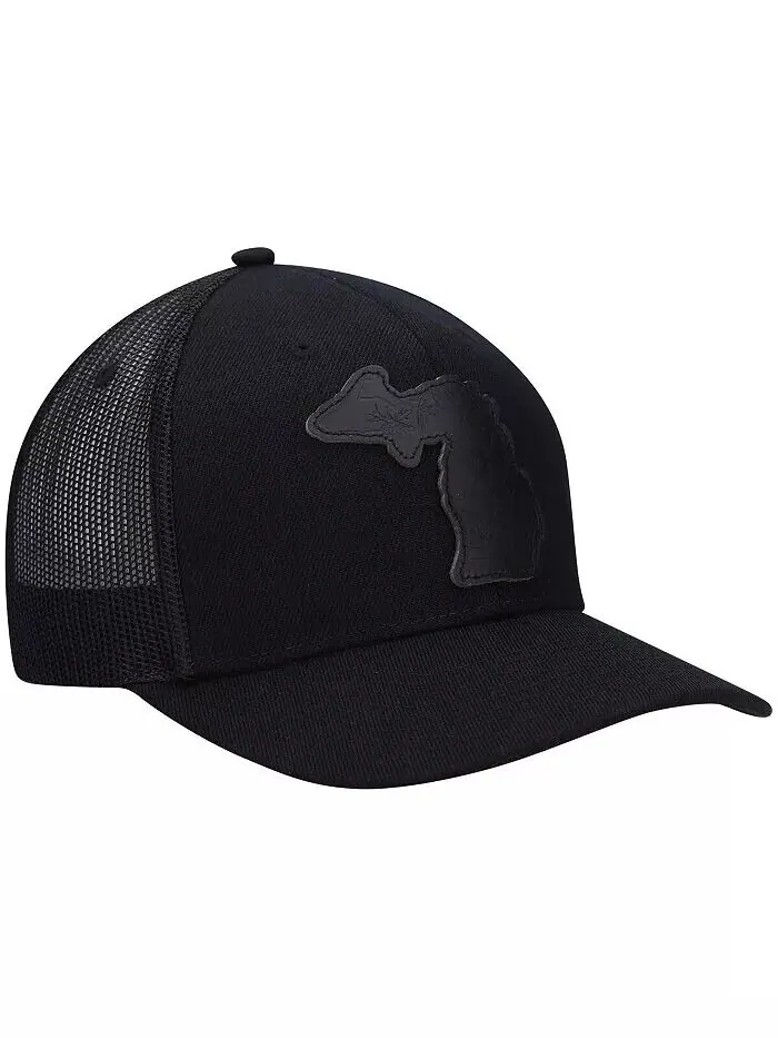 Мужская кепка Trucker Snapback с нашивкой Michigan Blackout State Local Crowns — изображение 4 из 5