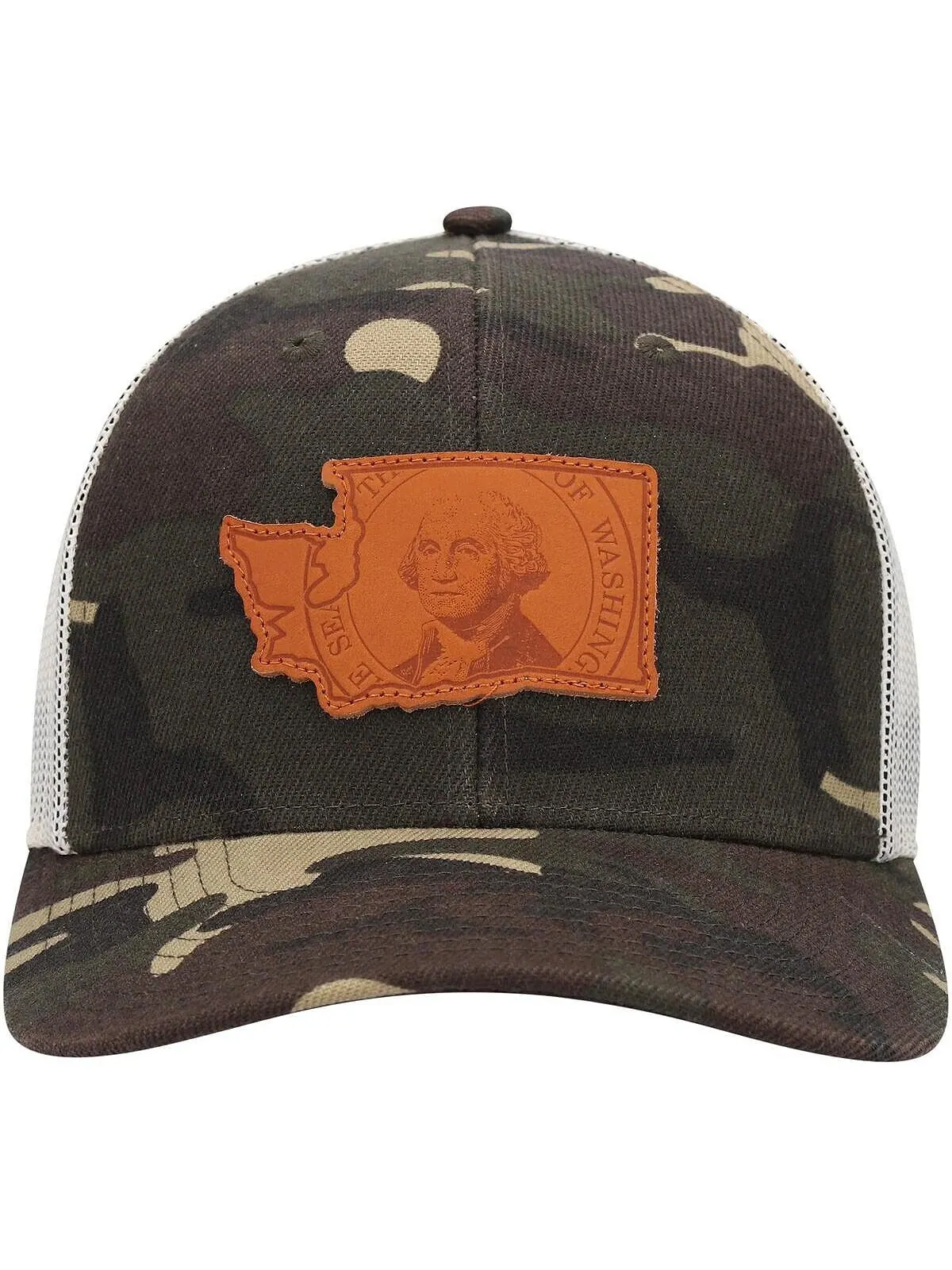 Мужская камуфляжная кепка с нашивкой Washington Icon Woodland State Snapback Trucker Snapback Local — изображение 3 из 5
