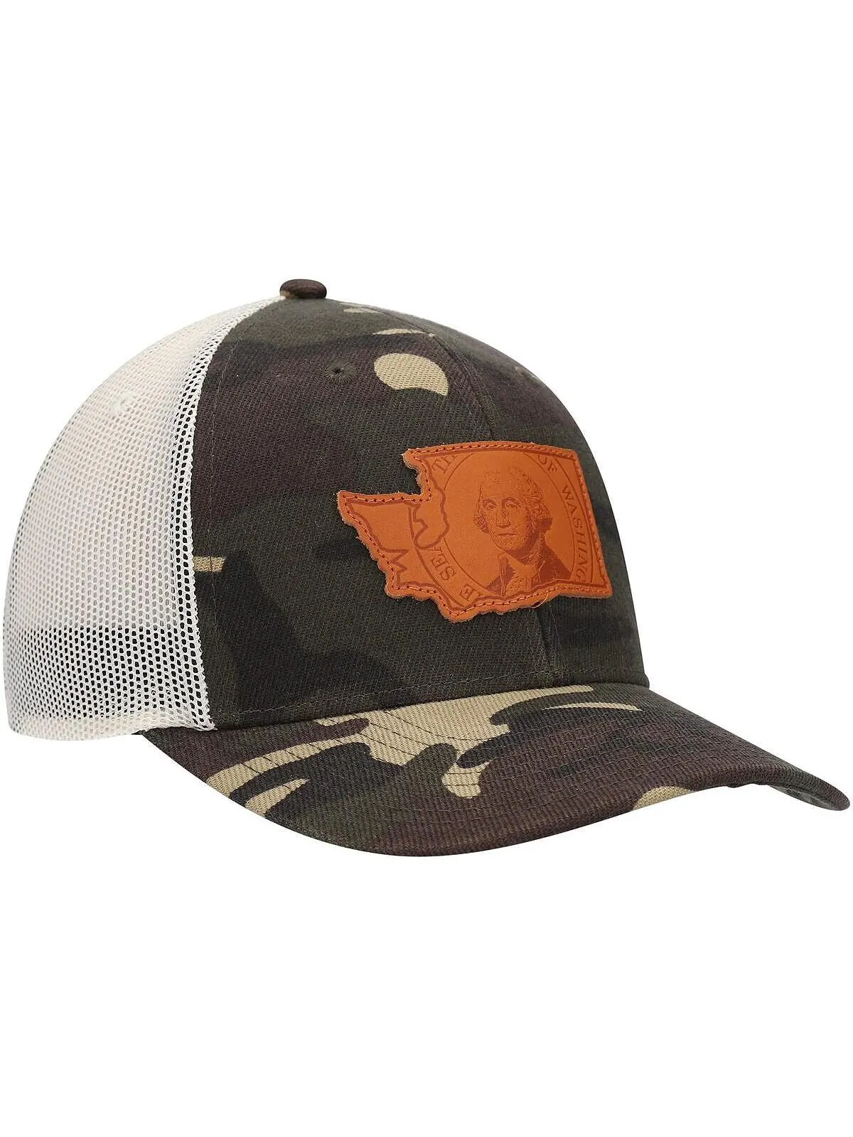 Мужская камуфляжная кепка с нашивкой Washington Icon Woodland State Snapback Trucker Snapback Local — изображение 4 из 5