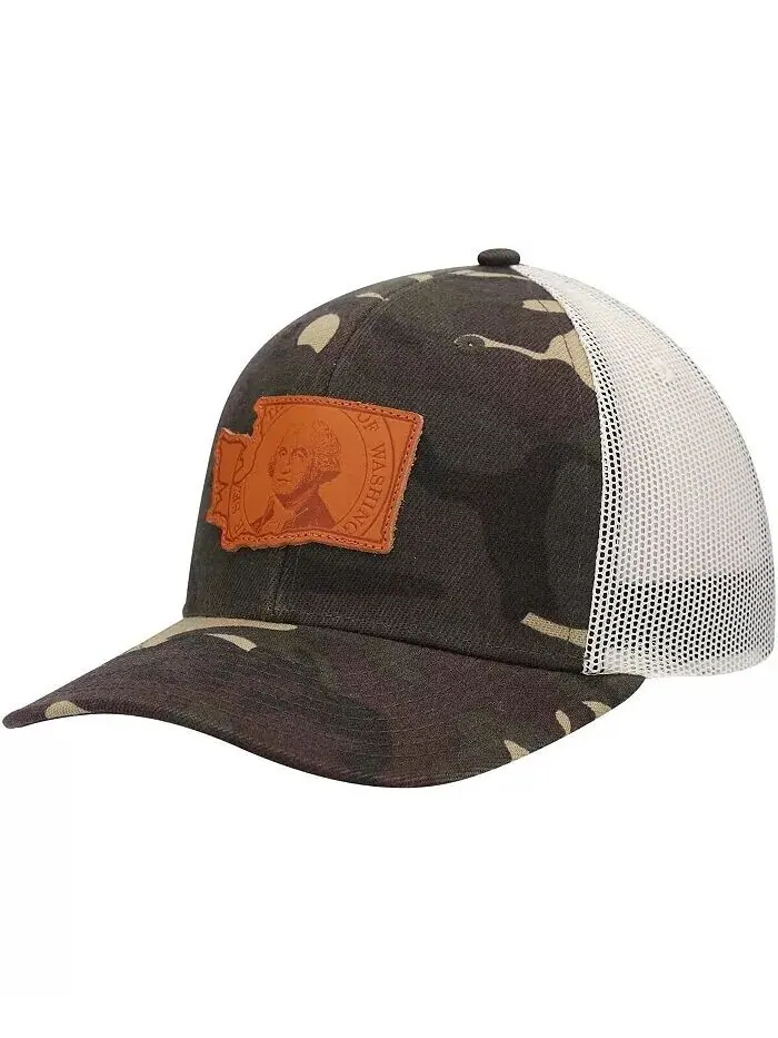 Мужская камуфляжная кепка с нашивкой Washington Icon Woodland State Snapback Trucker Snapback Local