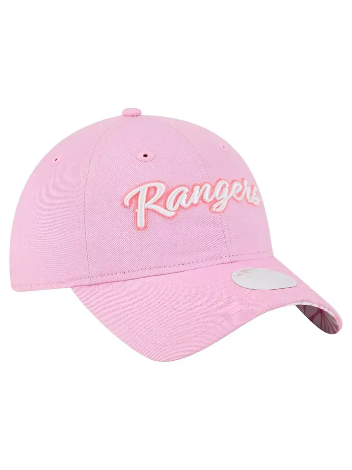 Женская розовая бейсболка Texas Rangers ко Дню матери 9TWENTY с регулируемой застежкой New Era — изображение 3 из 4