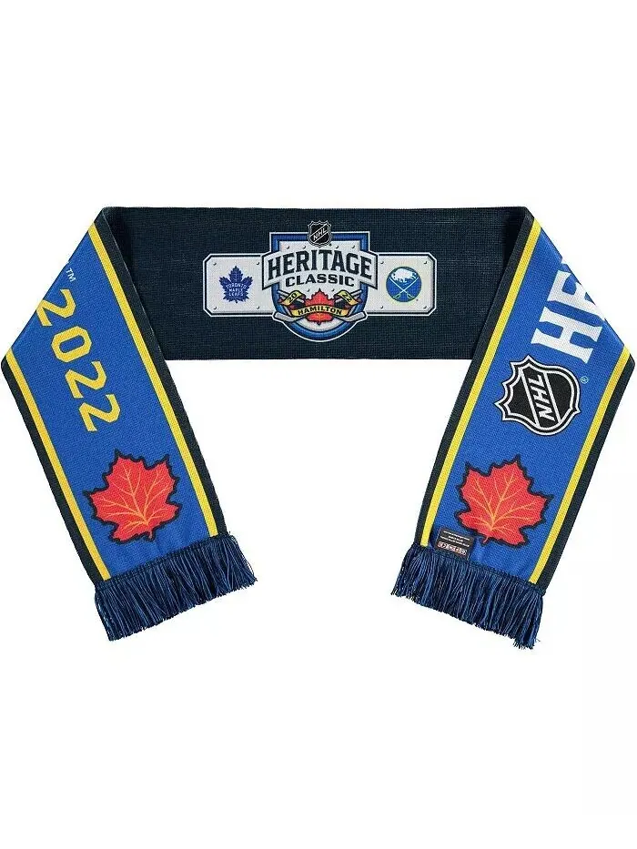 Мужской и женский темно-синий классический шарф Heritage NHL 2022 для мероприятий Ruffneck Scarves — изображение 2 из 4