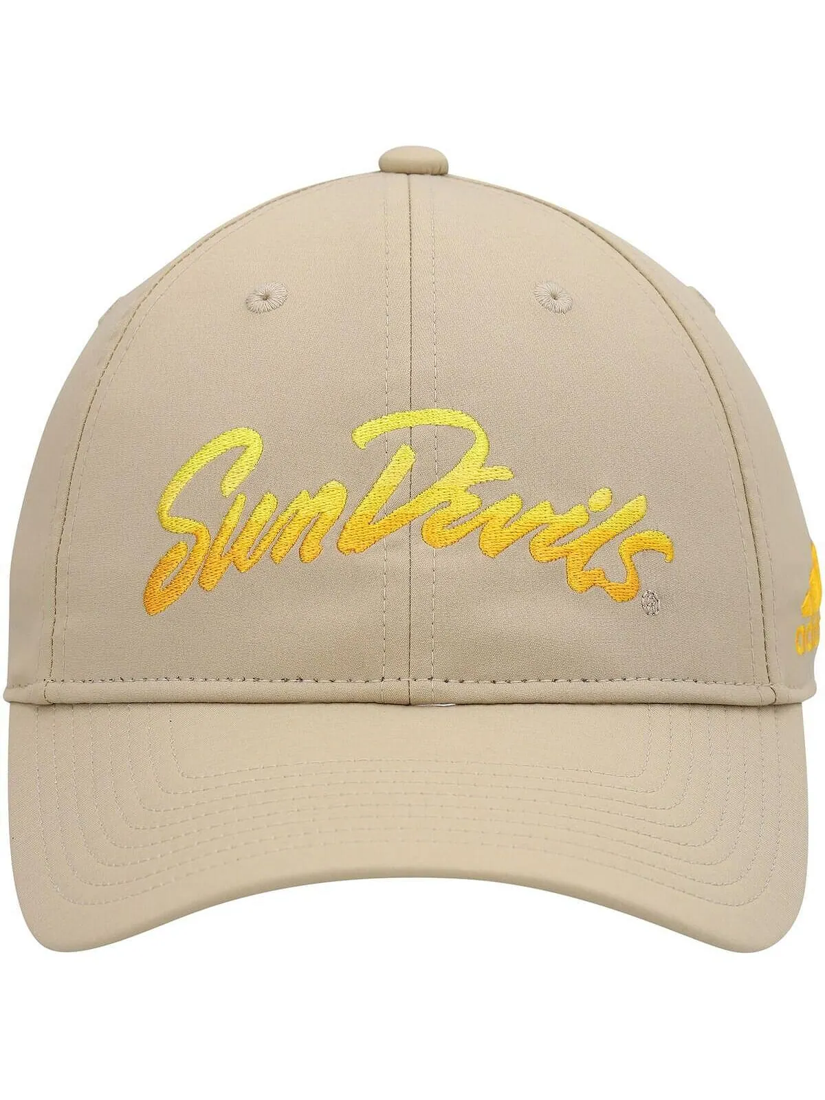 Мужская регулируемая шляпа цвета хаки Arizona State Sun Devils Rising Devils с напуском adidas — изображение 2 из 4