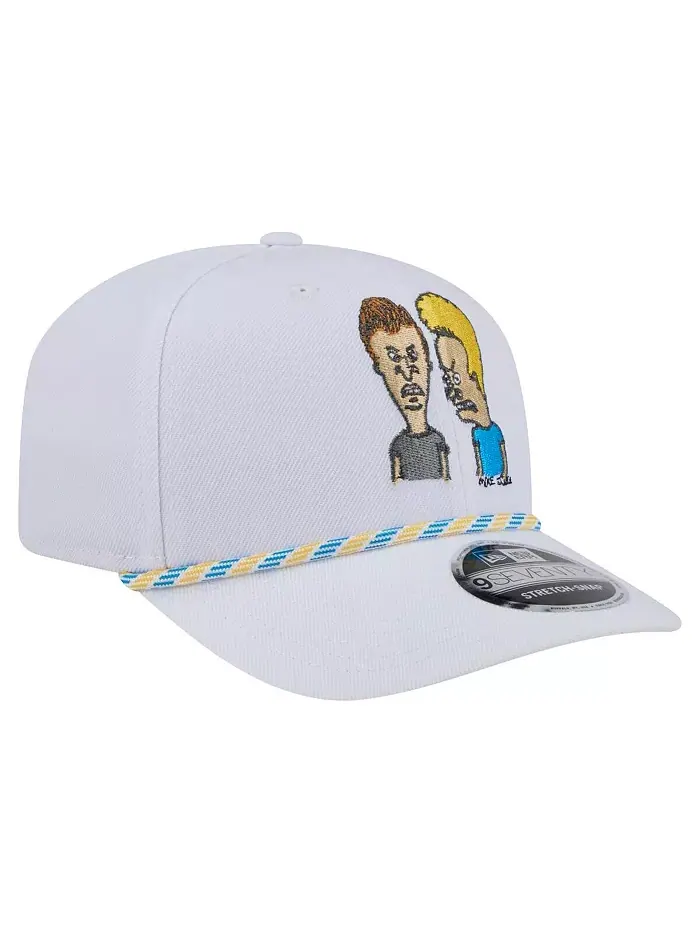 Мужская белая регулируемая кепка Beavis and Butt-Head Rope 9SEVENTY с эластичной застежкой New Era — изображение 4 из 5