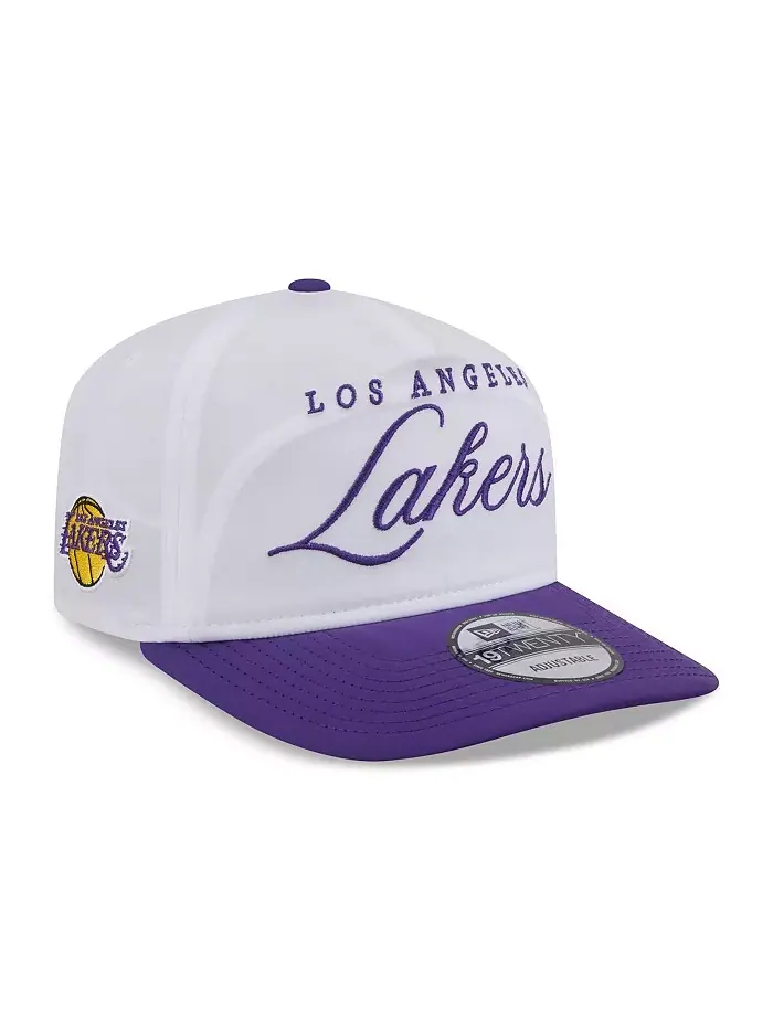 Мужская регулируемая бейсболка 19TWENTY Los Angeles Lakers из нейлона, бело-фиолетовая, для сцены