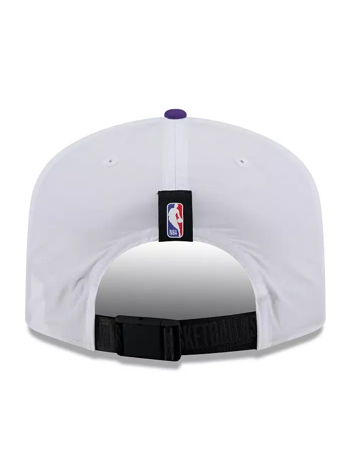 Мужская регулируемая бейсболка 19TWENTY Los Angeles Lakers из нейлона, бело-фиолетовая, для сцены — изображение 4 из 4