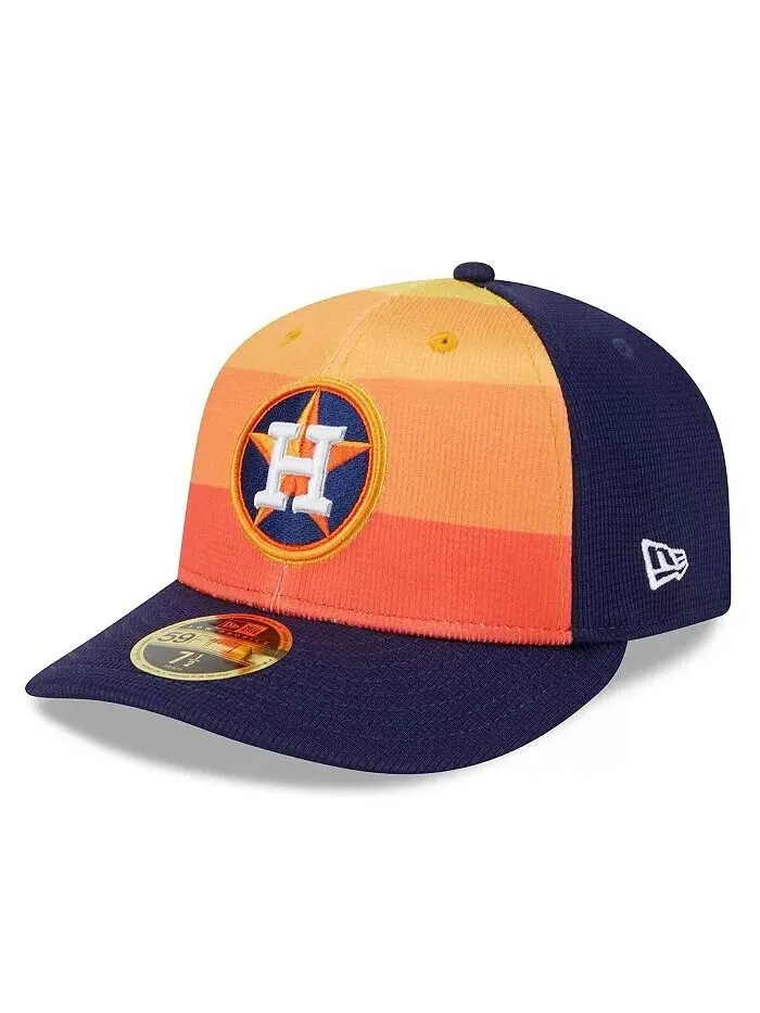 Мужская оранжевая бейсболка Houston Astros 2024 Batting Practice Low Profile 59FIFTY Fitted Hat New