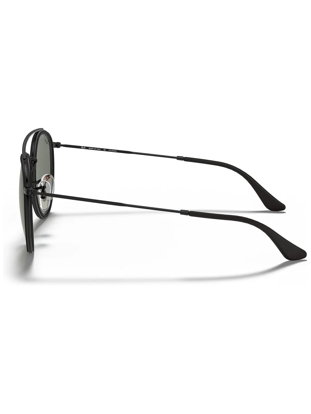 Поляризационные солнцезащитные очки, RB3647N ROUND DOUBLE BRIDGE Ray-Ban — изображение 2 из 7, черный/зеленый