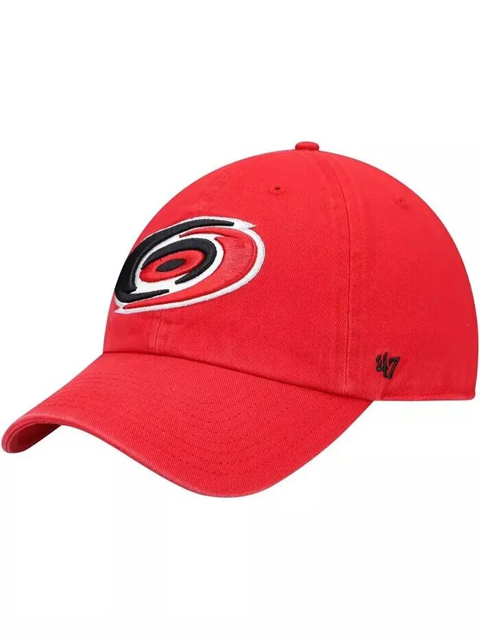 Мужская регулируемая шапка Red Carolina Hurricanes Team Clean Up '47 Brand