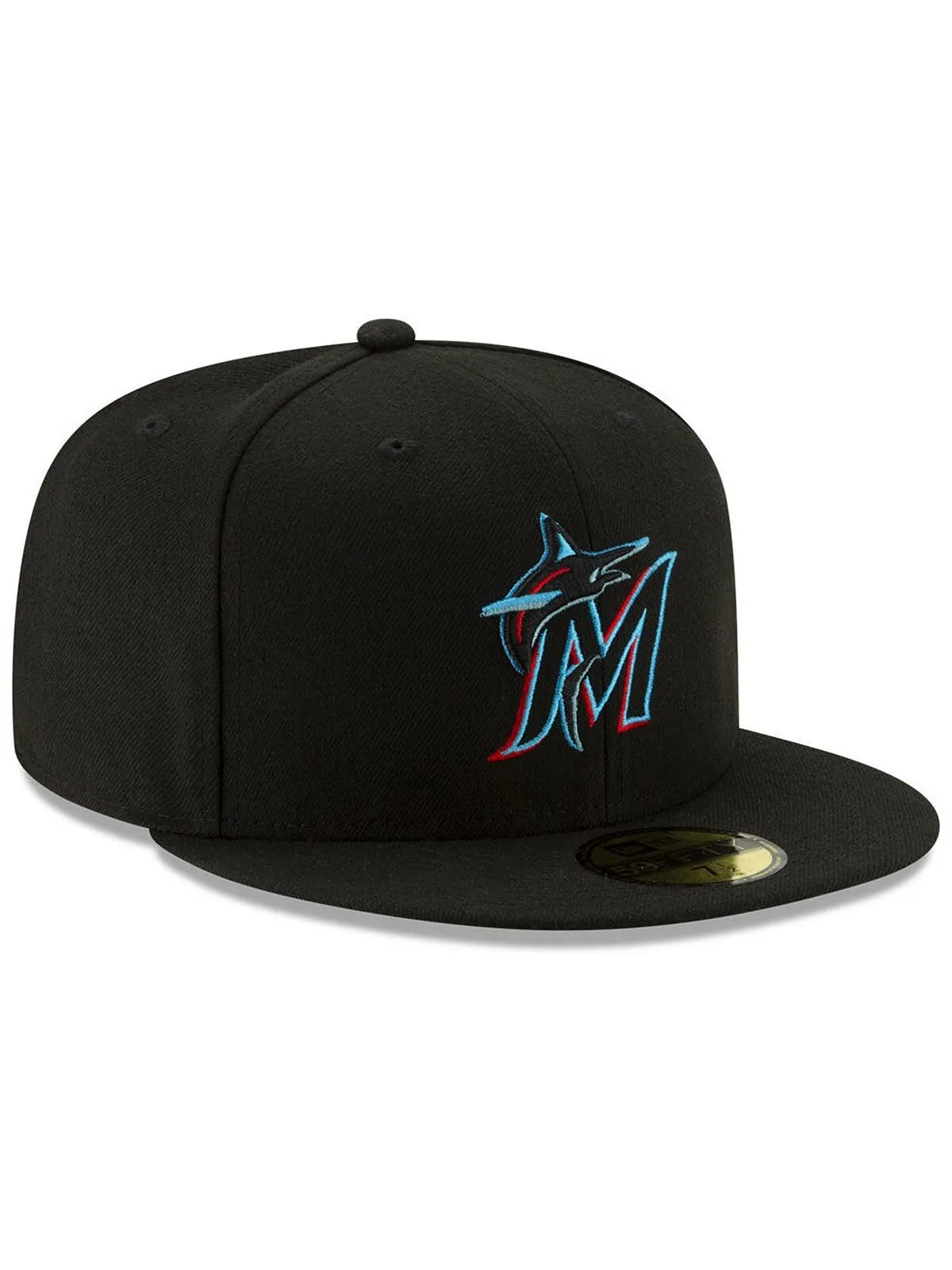 Кепка приталенного кроя Miami Marlins Authentic Collection 59FIFTY New Era — изображение 3 из 4, черный