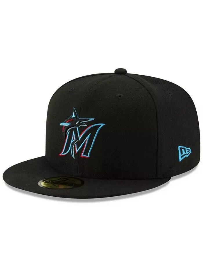 Кепка приталенного кроя Miami Marlins Authentic Collection 59FIFTY New Era — изображение 1 из 4